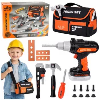 LEAN TOYS DIY Werkzeugset im Beutel Bohrer und Schraubendreher 25-teilig