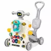 LEAN TOYS Interaktives Lernspielzeug 5-in-1, Lauflernhilfe, Schiebespielzeug, Dreirad, Roller, Spieltisch, Grau