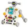 LEAN TOYS Interaktives Lernspielzeug 5-in-1, Lauflernhilfe, Schiebespielzeug, Dreirad, Roller, Spieltisch, Grau