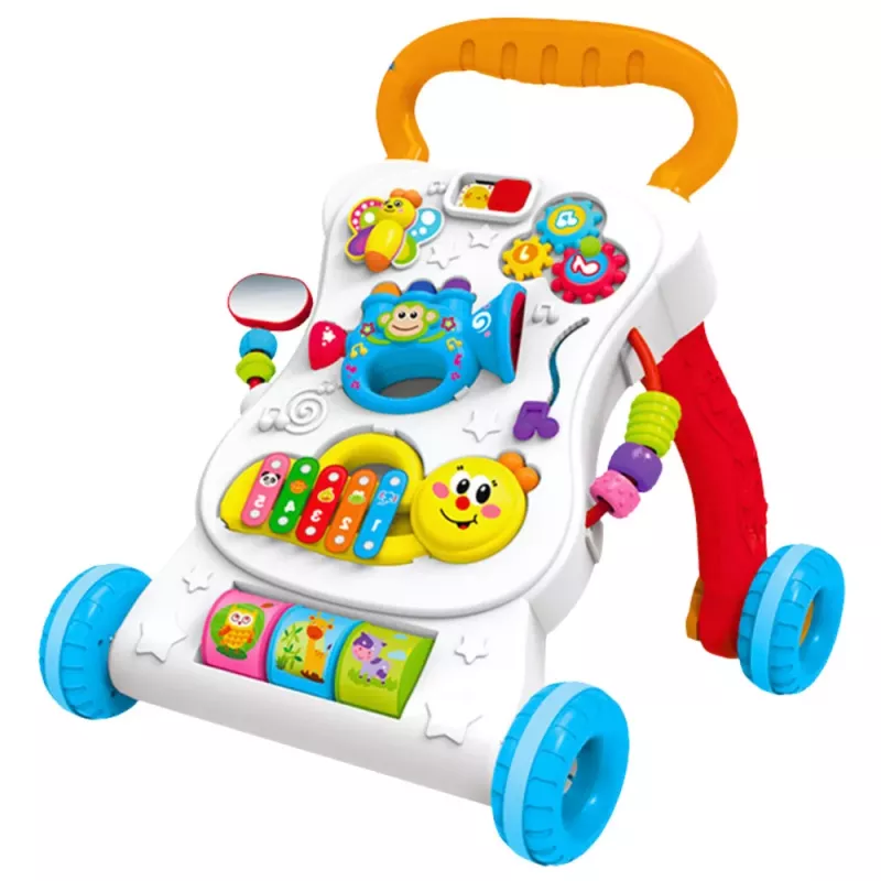 LEAN TOYS Lauflernwagen mit interaktivem Musikpanel 3in1 Sounds