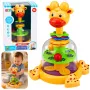 LEAN TOYS Interaktiver Giraffen-Kreisel mit Spinnbällen für Babys
