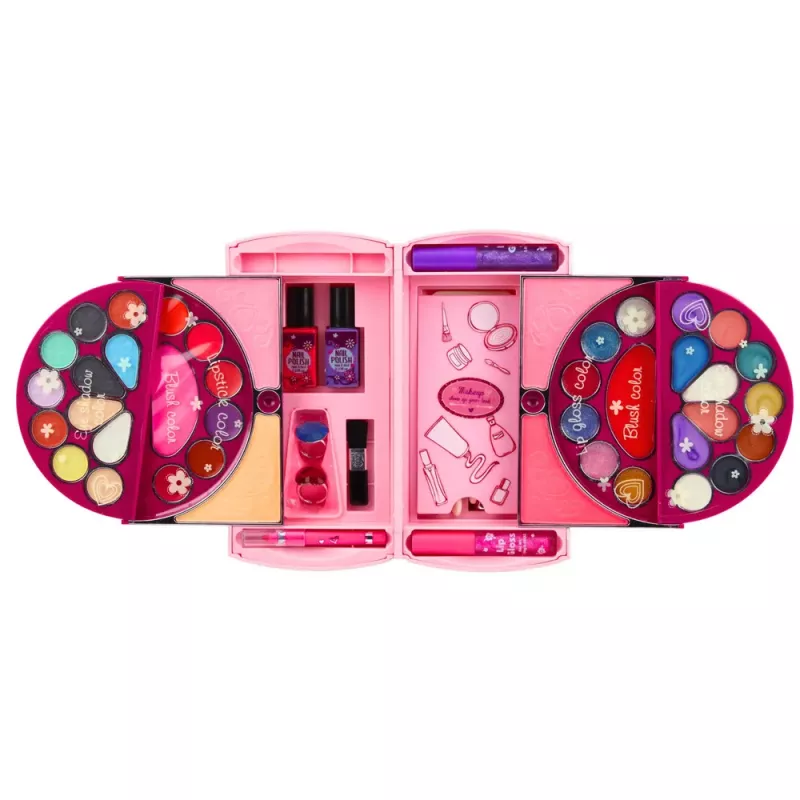 LEAN TOYS Beauty Set für Make-up und Nägel Kosmetik Lidschatten Nagellacke Koffer