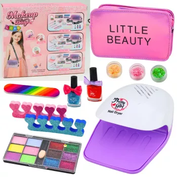 LEAN TOYS Nagel-Make-up Beauty-Set mit verstellbarer Tasche, Zubehör, 20 Teile