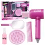 LEAN TOYS Kinder-Friseursalon-Set - Spielzeug-Haartrockner, Spiegel, Kamm & Accessoires - Rollenspiel-Schönheitsset für Kinder ab 3 Jahren