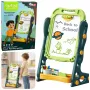 LEAN TOYS Doppelseitige magnetische Kreidetafel, Whiteboard, Grün, 52 Teile
