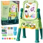 LEAN TOYS Doppelseitige magnetische Whiteboard-Tafel mit Magneten und Kreide, 48 Teile