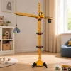 LEAN TOYS Fernbedienung Baukran RC Kabelgebunden 360° Drehung 71 cm
