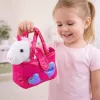 LEAN TOYS Plüschtier Einhorn im Beutel, Weiß, 25 cm