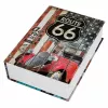 LEAN TOYS Buch-Tresor mit Schlüssel Kleine Geldkassette Route 66 Large