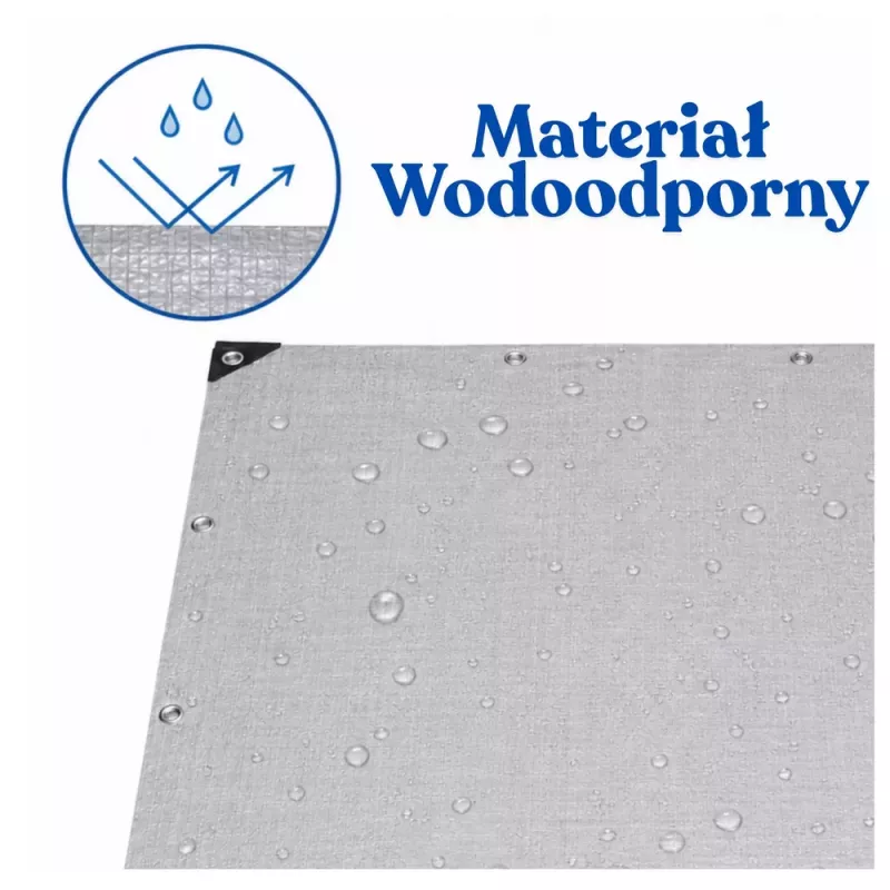 LEAN Tarpaulin Waterproof Reinforced Protective Rainproof Foil Gray 2x4 M
