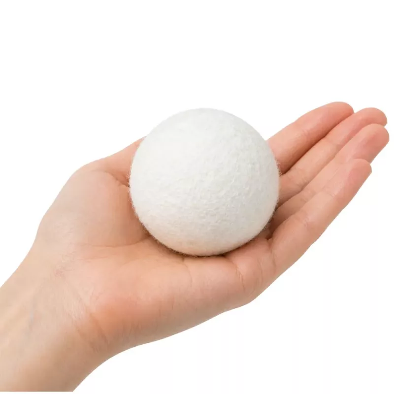 LEAN Natural Wool Tumble Dryer Balls Hypoallergenic White 7cm 6pcs