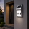 LEAN Solar LED Wandleuchte mit Hausnummernbeleuchtung Edelstahl
