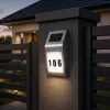 LEAN Solar LED Wandleuchte mit Hausnummernbeleuchtung Edelstahl