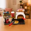 LEAN TOYS Pizzeria Set Pizzaofen Kaffeemaschine Zubehör Shop