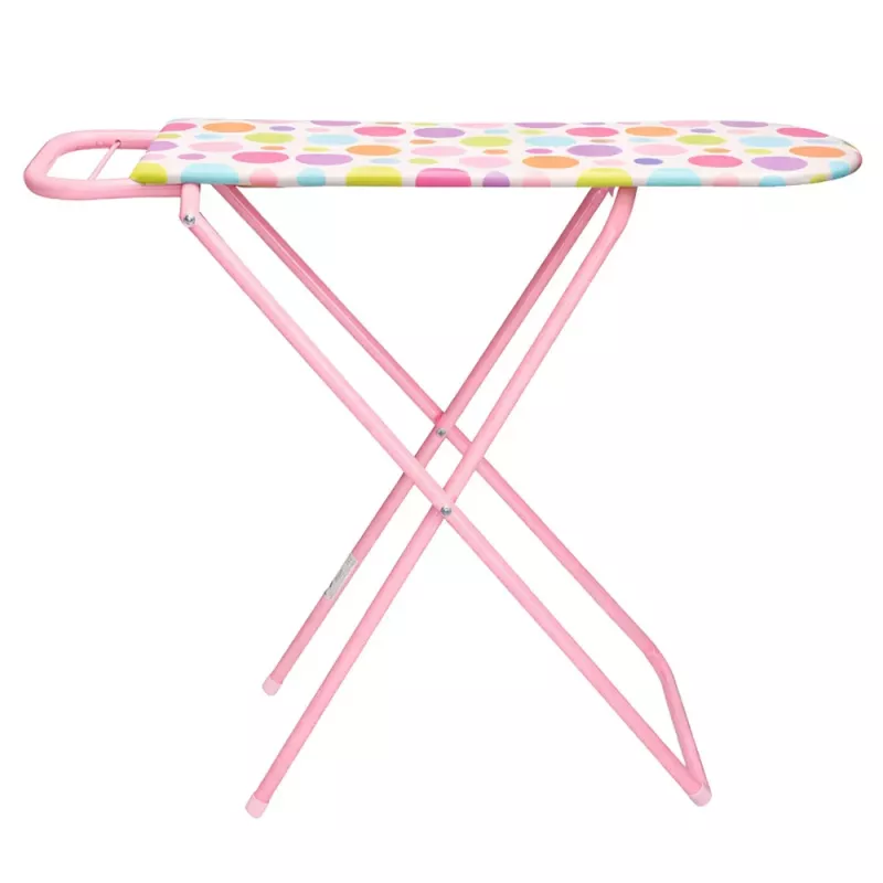 LEAN TOYS Klappbares Metall-Bügelbrett-Spielzeug für Kinder Dots 61 cm