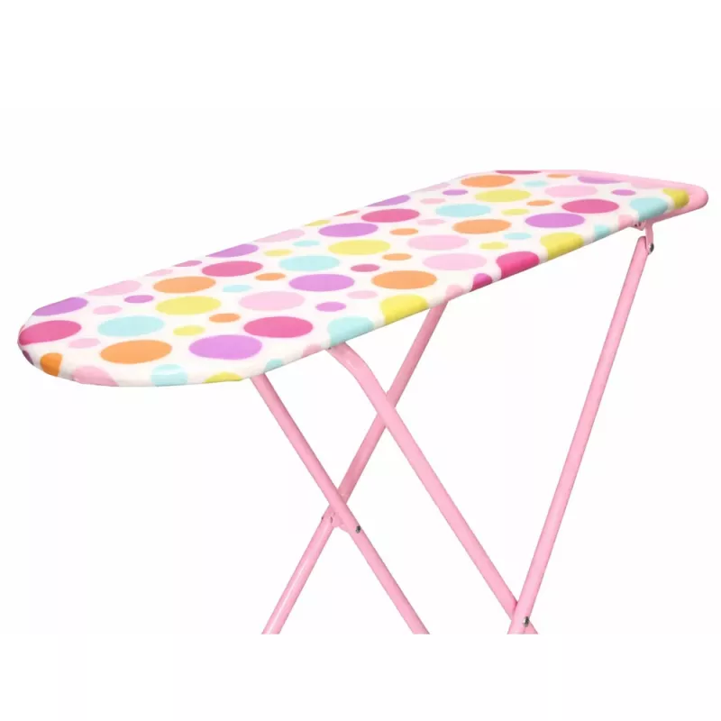 LEAN TOYS Klappbares Metall-Bügelbrett-Spielzeug für Kinder Dots 61 cm