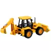 LEAN TOYS Baumaschinen Bagger Lader Bulldozer mit Antrieb, Lichtern, Geräuschen - Gelb