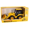 LEAN TOYS Baumaschinen Bagger Lader Bulldozer mit Antrieb, Lichtern, Geräuschen - Gelb