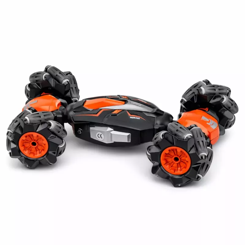 LEAN TOYS RC Car Remote Controlled Drift Acrobatics Twist Orange 1:16