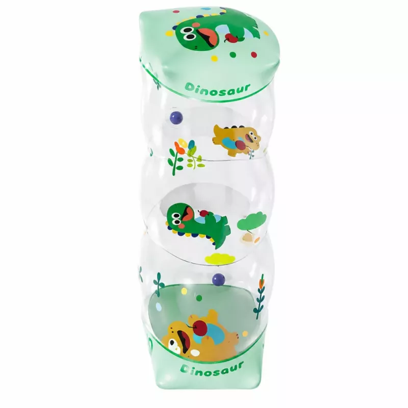 LEAN TOYS Aufblasbare Krabbelrolle für Kleinkinder Dinosaurier 51 x 22 cm