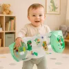 LEAN TOYS Aufblasbare Krabbelrolle für Kleinkinder Dinosaurier 51 x 22 cm