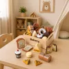 LEAN TOYS Holz Mini Bäckerei Set mit Brot und Klettverschluss in Box 10 Stk.