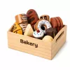 LEAN TOYS Holz Mini Bäckerei Set mit Brot und Klettverschluss in Box 10 Stk.