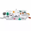 LEAN TOYS Soft Sensory Book mit raschelndem und quietschendem Elefanten, Grau