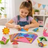 LEAN Origami-Set mit farbigem Papier und Anleitungsheft, 100 Blatt
