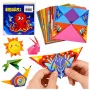 LEAN Origami-Set mit farbigem Papier und Anleitungsheft, 100 Blatt