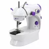 LEAN Mini-Nähmaschine mit LED-Licht, tragbar, 2 Modi, Zubehör, Fußpedal
