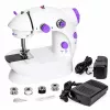 LEAN Mini-Nähmaschine mit LED-Licht, tragbar, 2 Modi, Zubehör, Fußpedal