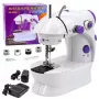 LEAN Mini-Nähmaschine mit LED-Licht, tragbar, 2 Modi, Zubehör, Fußpedal