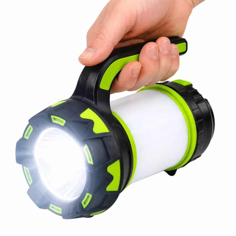 LEAN Taschenlampe LED Lampe 2in1 Camping Tourist Wiederaufladbar Multifunktional