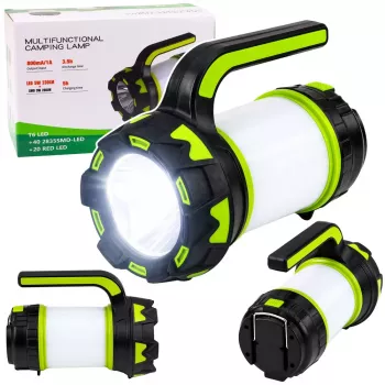 LEAN Taschenlampe LED Lampe 2in1 Camping Tourist Wiederaufladbar Multifunktional