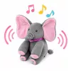 LEAN TOYS Plüsch-Elefant interaktiv bewegt Ohren spielt Melodien Kuckuck-Spiel
