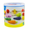 LEAN TOYS Holz-Obst-Gemüse-Schneidebrett-Sicherheitsmesser-Eimer-Set 13-teilig