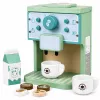 LEAN TOYS Holz-Kaffeemaschinen-Set mit Tassen, Milch und Zubehör für Kinder