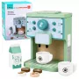 LEAN TOYS Holz-Kaffeemaschinen-Set mit Tassen, Milch und Zubehör für Kinder