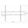 ART AR-95 Feste TV-Wandhalterung für 55-100 Zoll Bildschirme, 140 kg Tragfähigkeit, VESA 900x600, 33 mm Profil, Schwarz