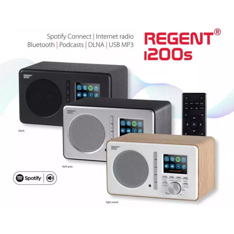Ferguson Regent i200s Internetradio mit FM/DAB+/Spotify Connect, Schwarz