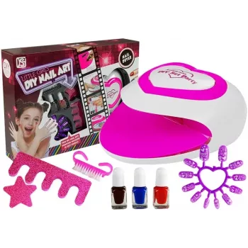 LEAN TOYS Kinder-Nagellack-Set + Nagellampe