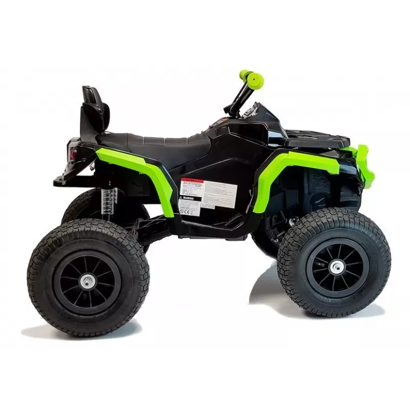 BDM0906 Elektro-Kinderquad mit Luftreifen, LED-Lichtern, MP3, Schwarz