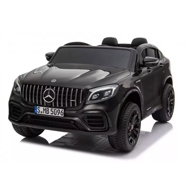 LEAN CARS Elektro-Kinderauto Mercedes GLC 63S QLS MP4 Schwarz lackiert