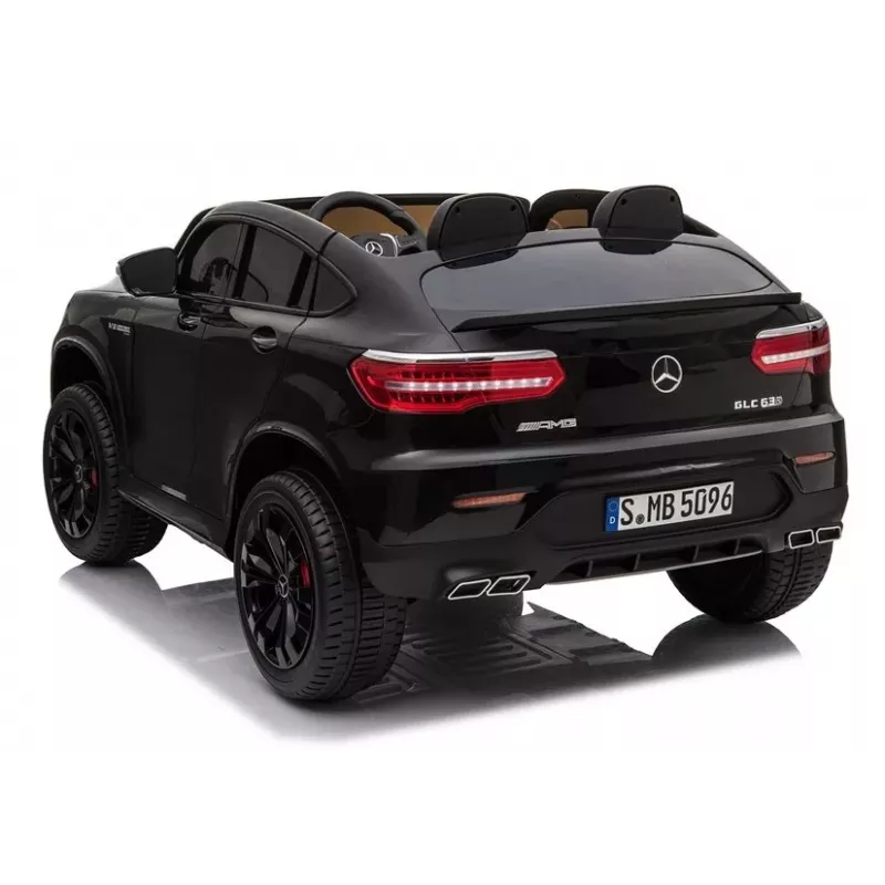 LEAN CARS Elektro-Kinderauto Mercedes GLC 63S QLS MP4 Schwarz lackiert