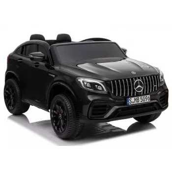 LEAN CARS Elektro-Kinderauto Mercedes GLC 63S QLS MP4 Schwarz lackiert