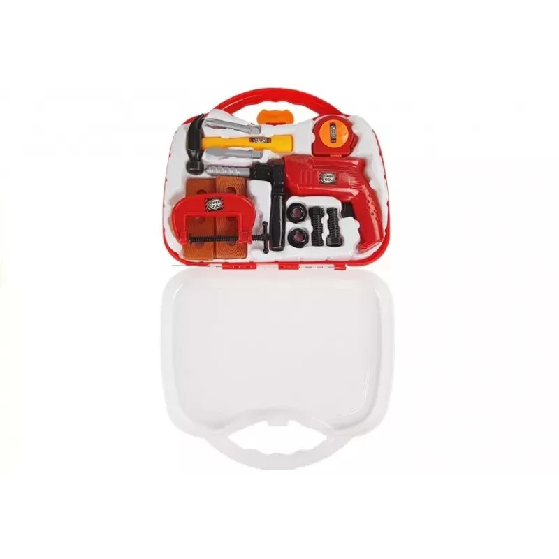 LEAN TOYS Werkzeugsatz im Koffer Bohrer Schrauben Hammer