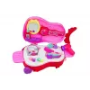 LEAN TOYS Tragbarer Schminktisch im Geigenkoffer-Design mit Spiegel - Schwarzer Kunstleder-Vanity-Case