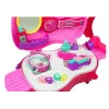 LEAN TOYS Tragbarer Schminktisch im Geigenkoffer-Design mit Spiegel - Schwarzer Kunstleder-Vanity-Case