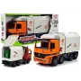 LEAN TOYS Angetriebener Müllwagen Mülltonne